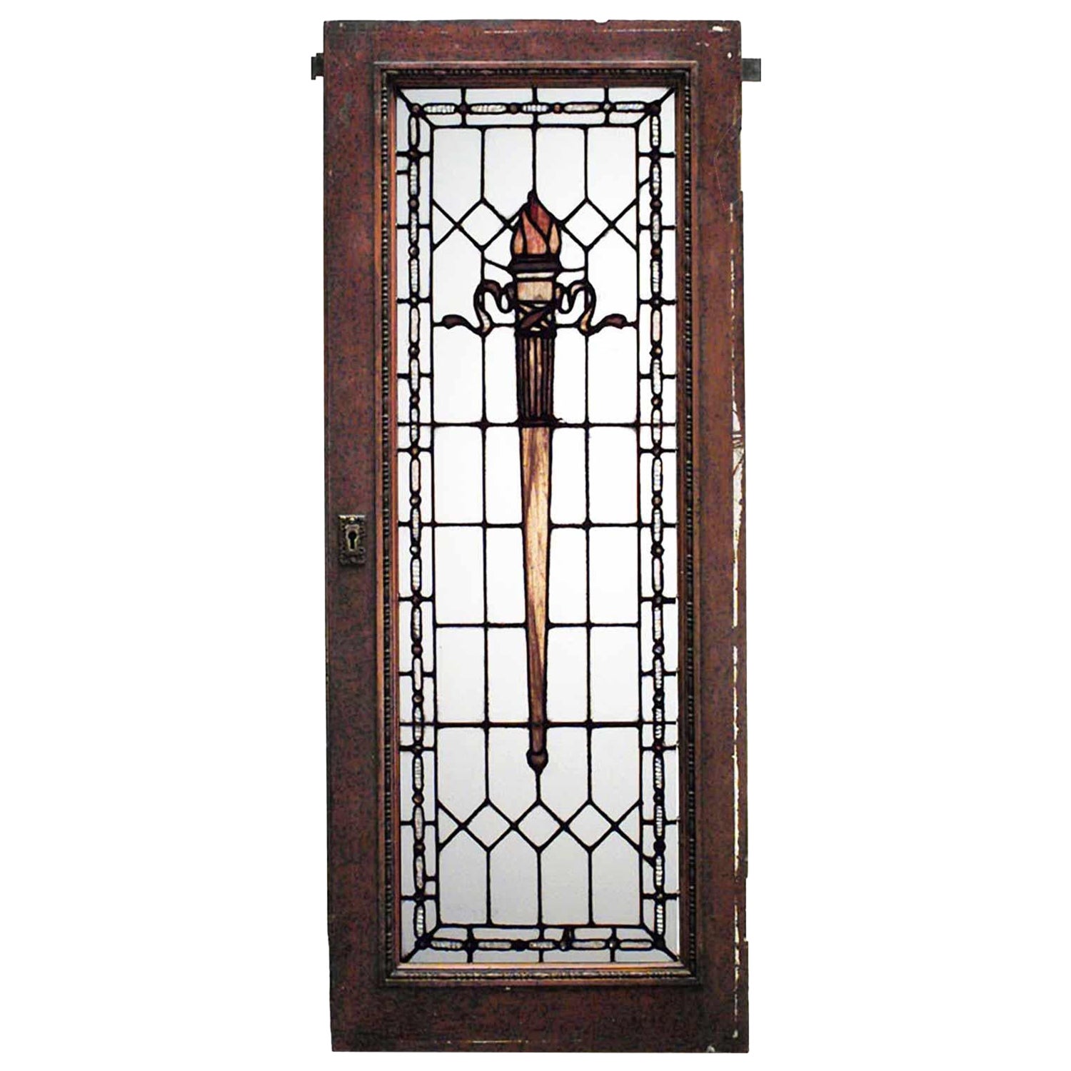American Victorian Mahogany Torch Windows For Sale