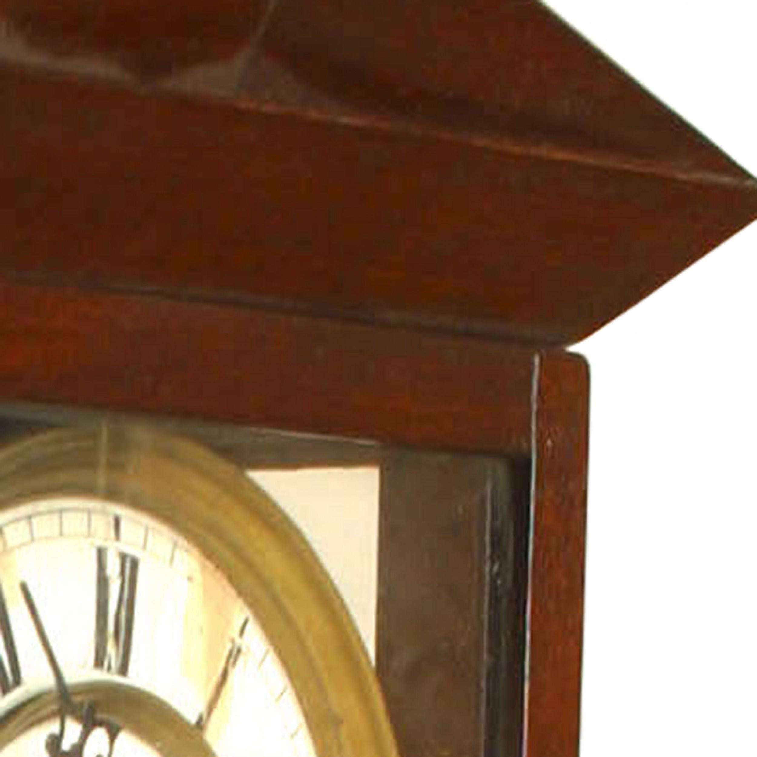 Reloj de pared victoriano americano de caoba Estadounidense en venta