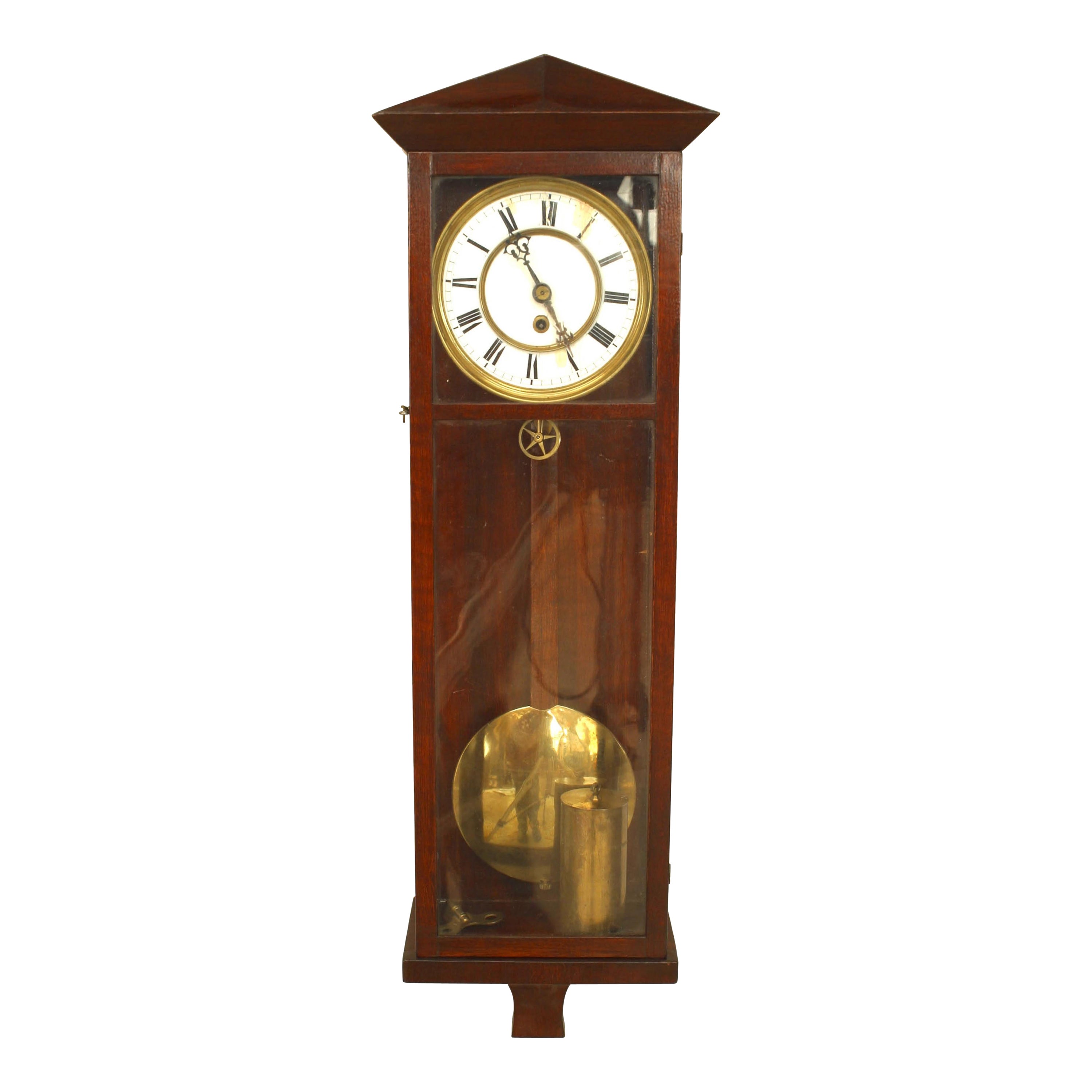American Victorian Mahogany Wall Clock