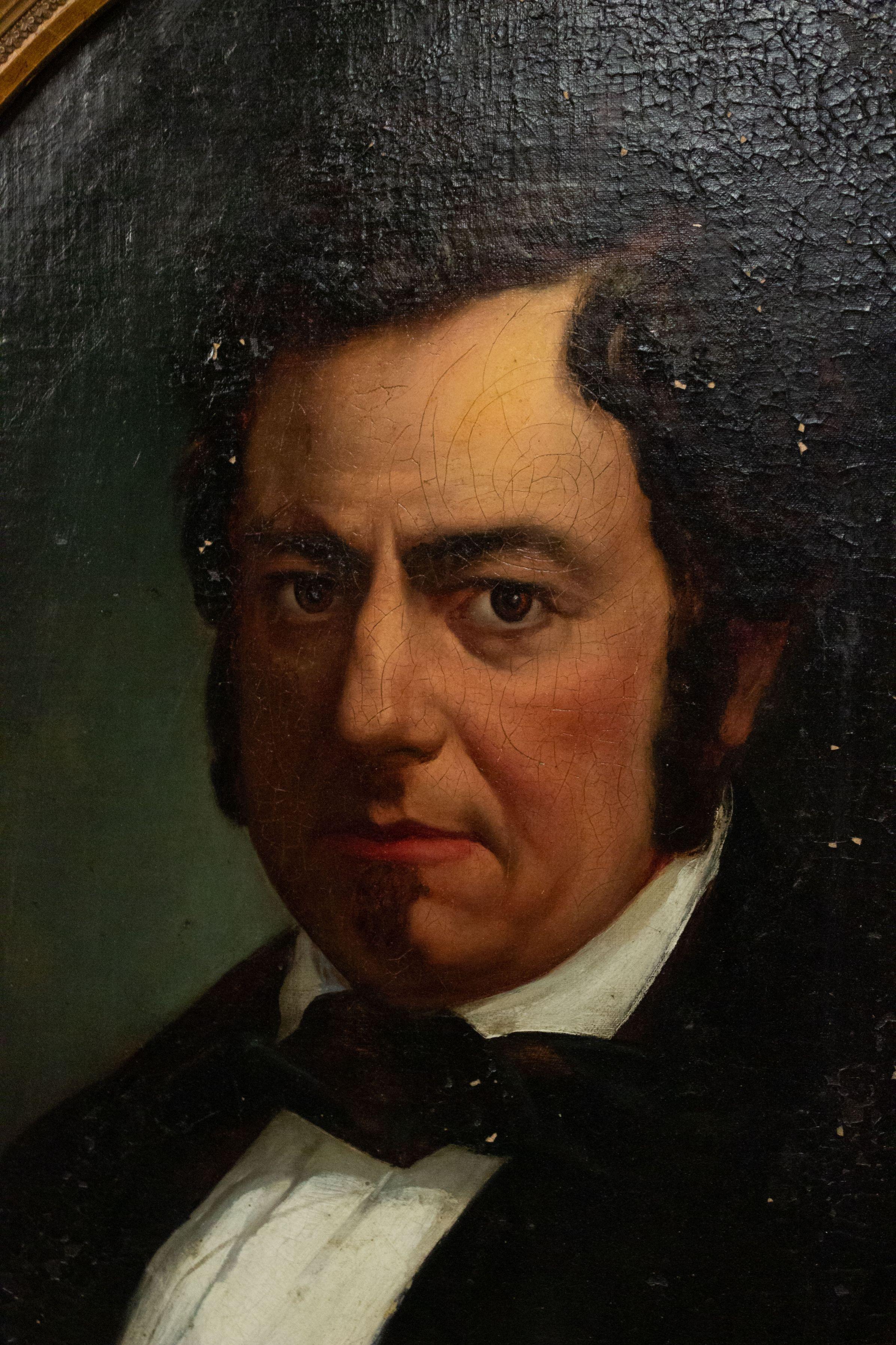 American Victorian Male Portrait In Good Condition For Sale In Queens, NY