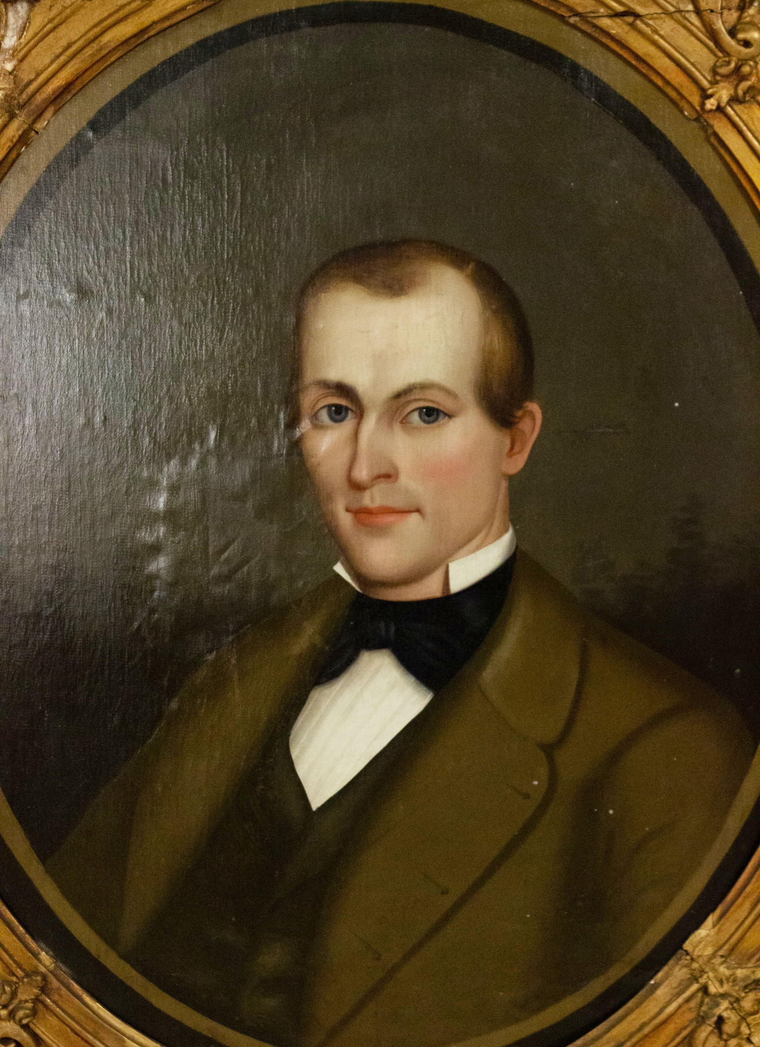 American Victorian Man in Brown Suit Portrait In Good Condition For Sale In Queens, NY