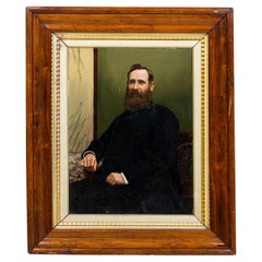 American Victorian Man Wearing Black Portrait