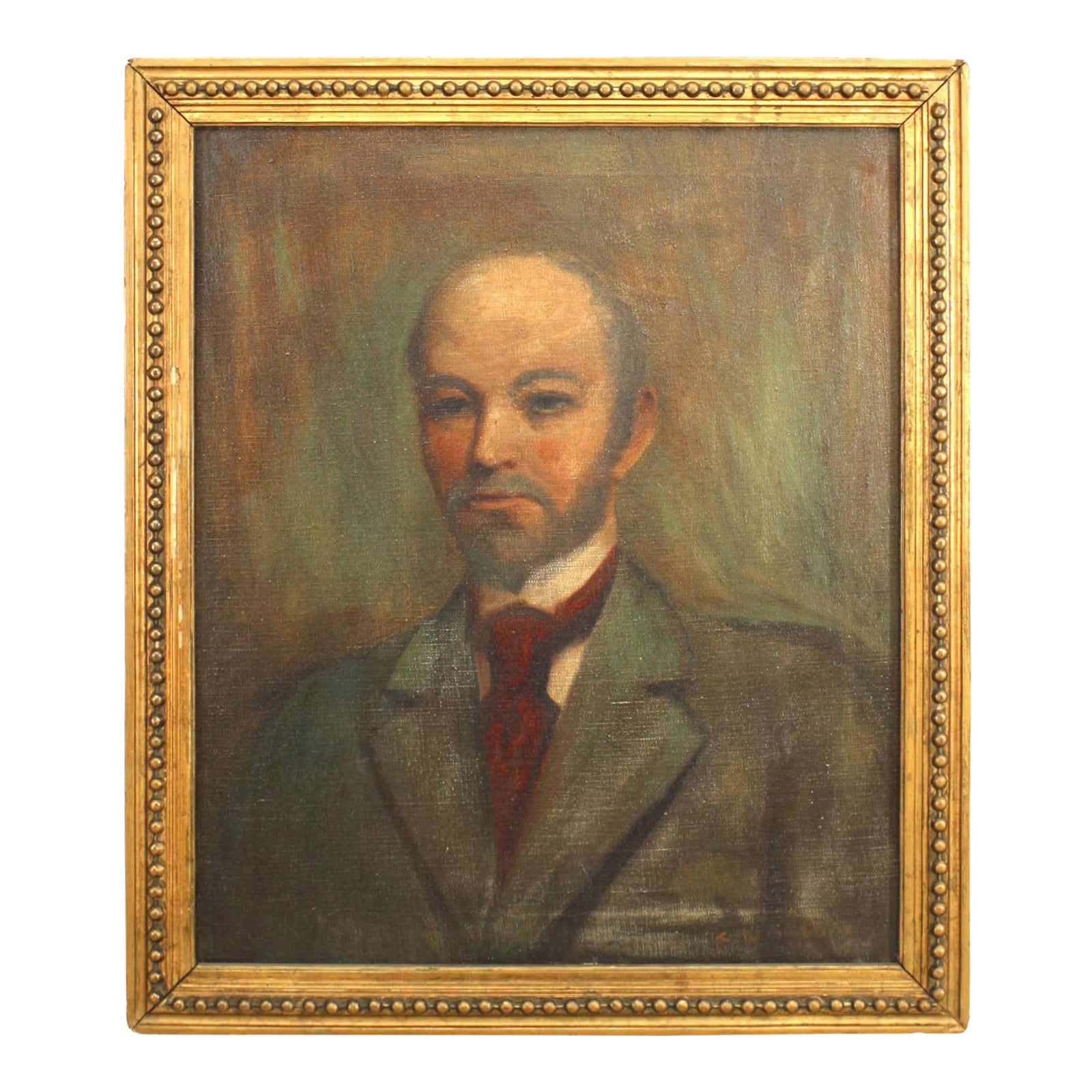 American Victorian Man with Beard Portrait