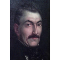American Victorian Man with Mustache Portrait