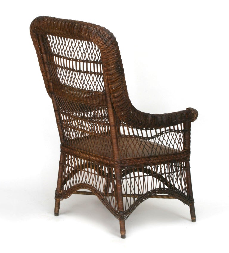 American Victorian Wicker Arm Chair For Sale at 1stDibs victorian