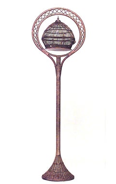 American Victorian Natural Wicker Cage
