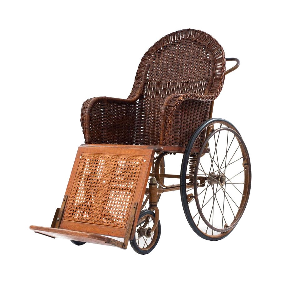 American Victorian Oak Wheelchair For Sale