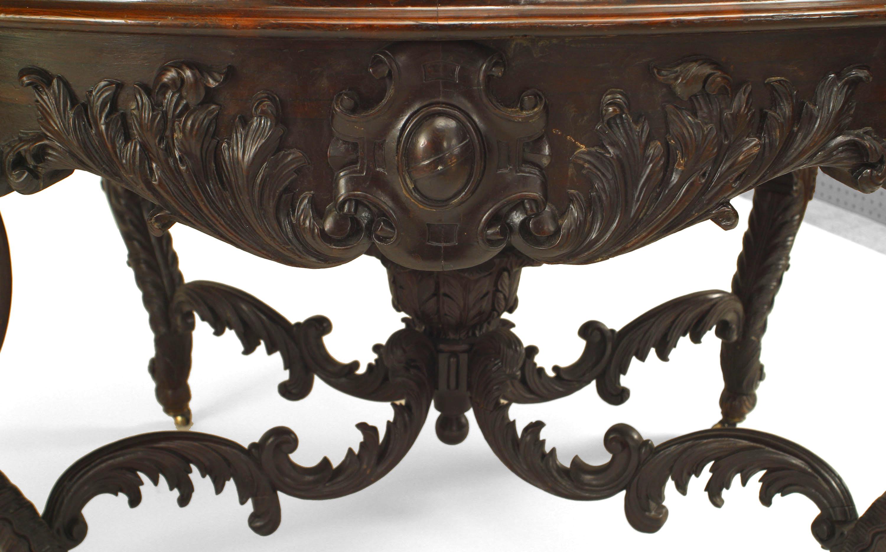 19th Century American Victorian Roux Rosewood Center Table For Sale