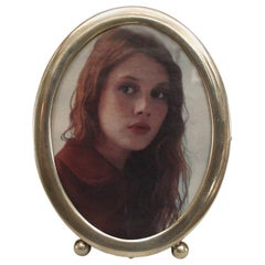American Victorian Oval Silver Picture Frame