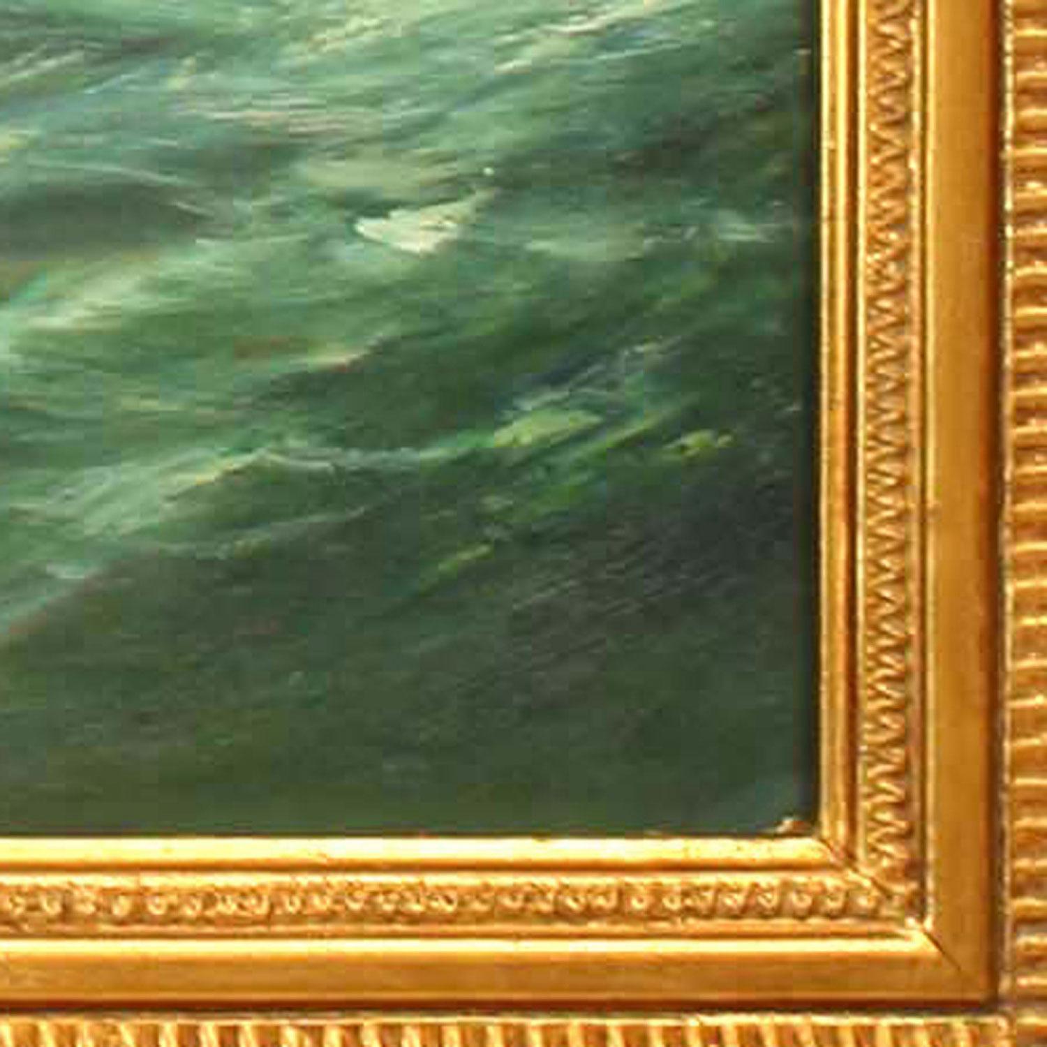 Américain Peinture victorienne américaine d'un bateau à aubes en vente