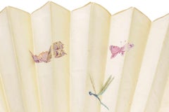 American Victorian Painted Hand Fan