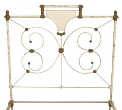American Victorian Painted Iron Full-size Bed