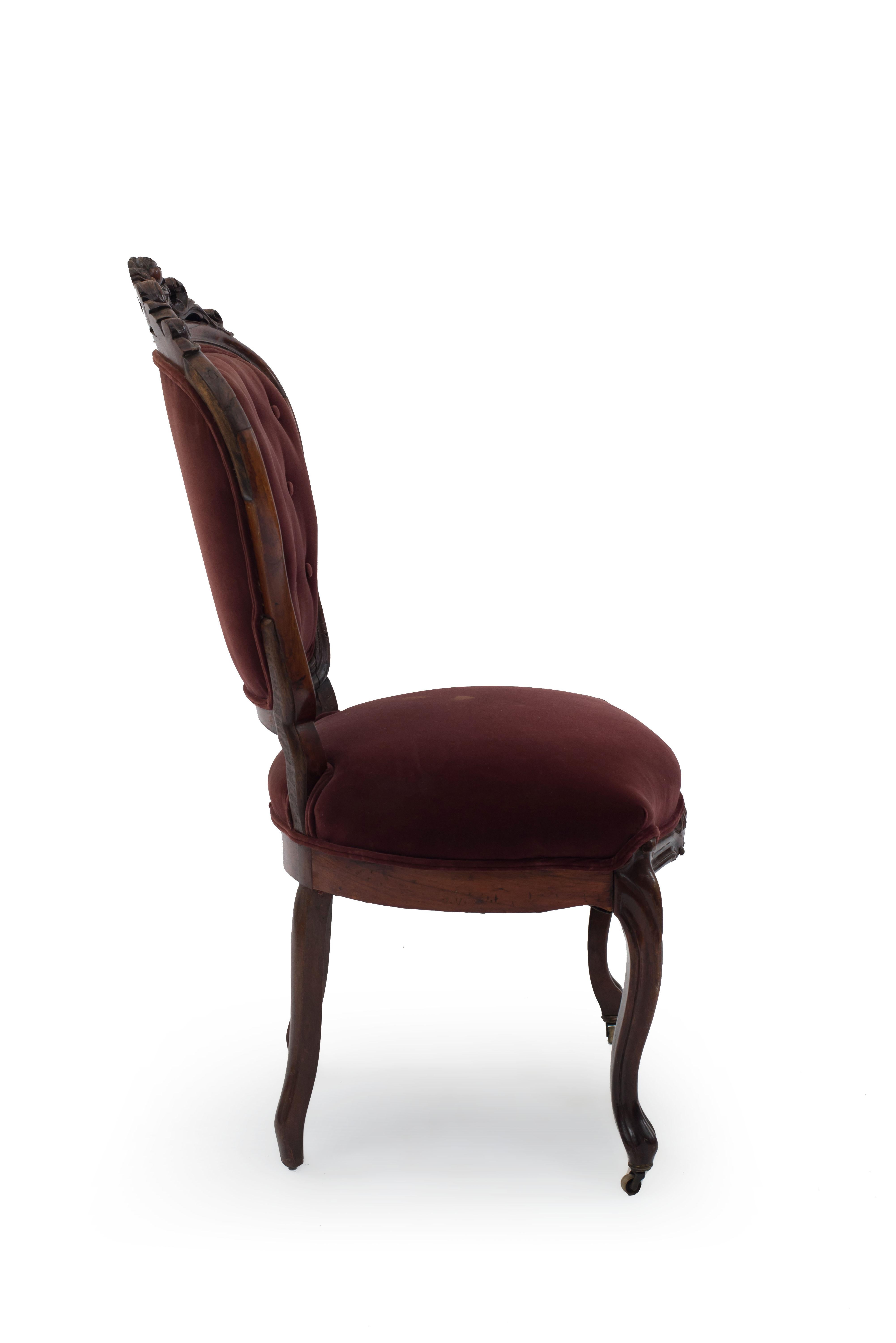 victorian velvet chair