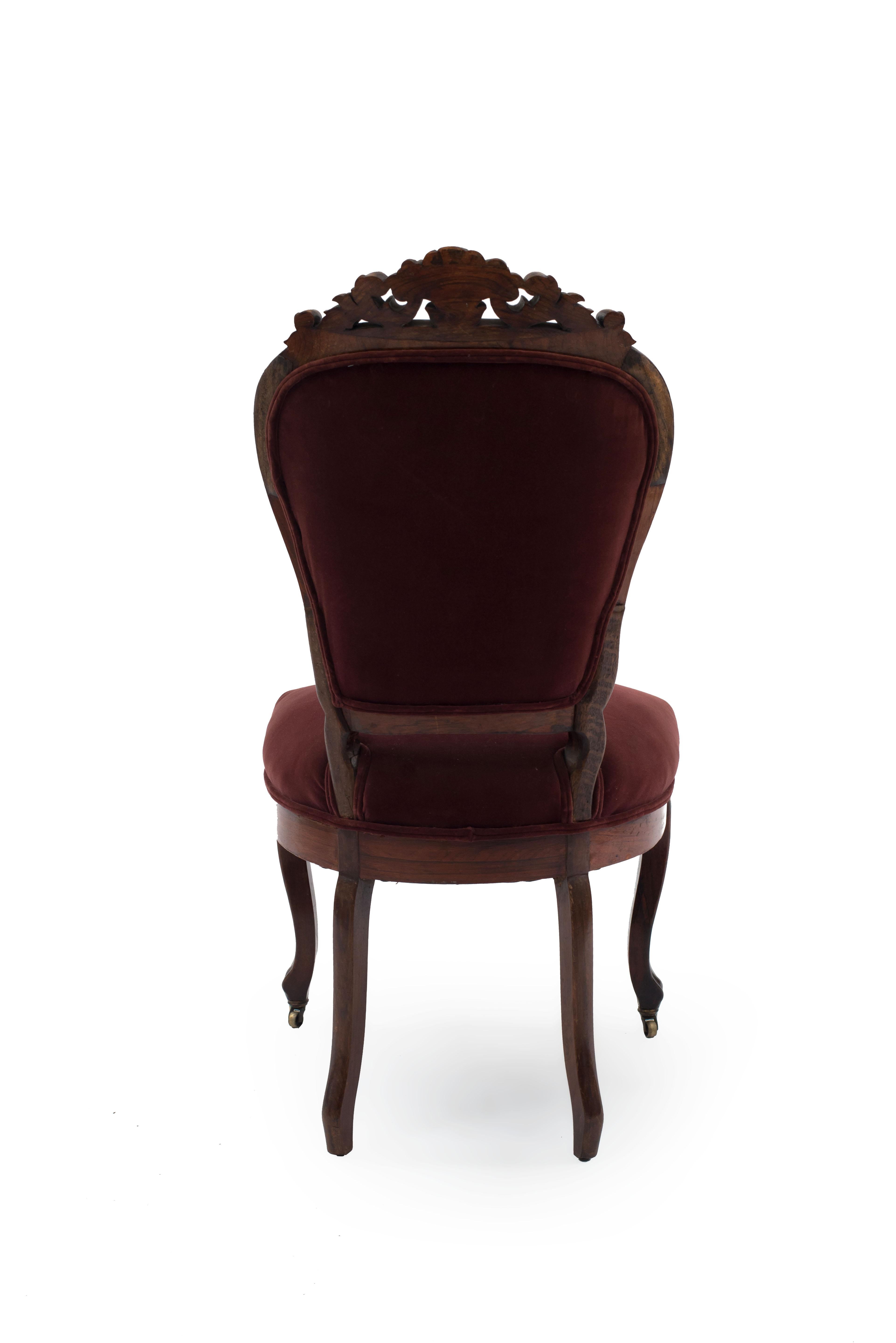 velvet victorian chair
