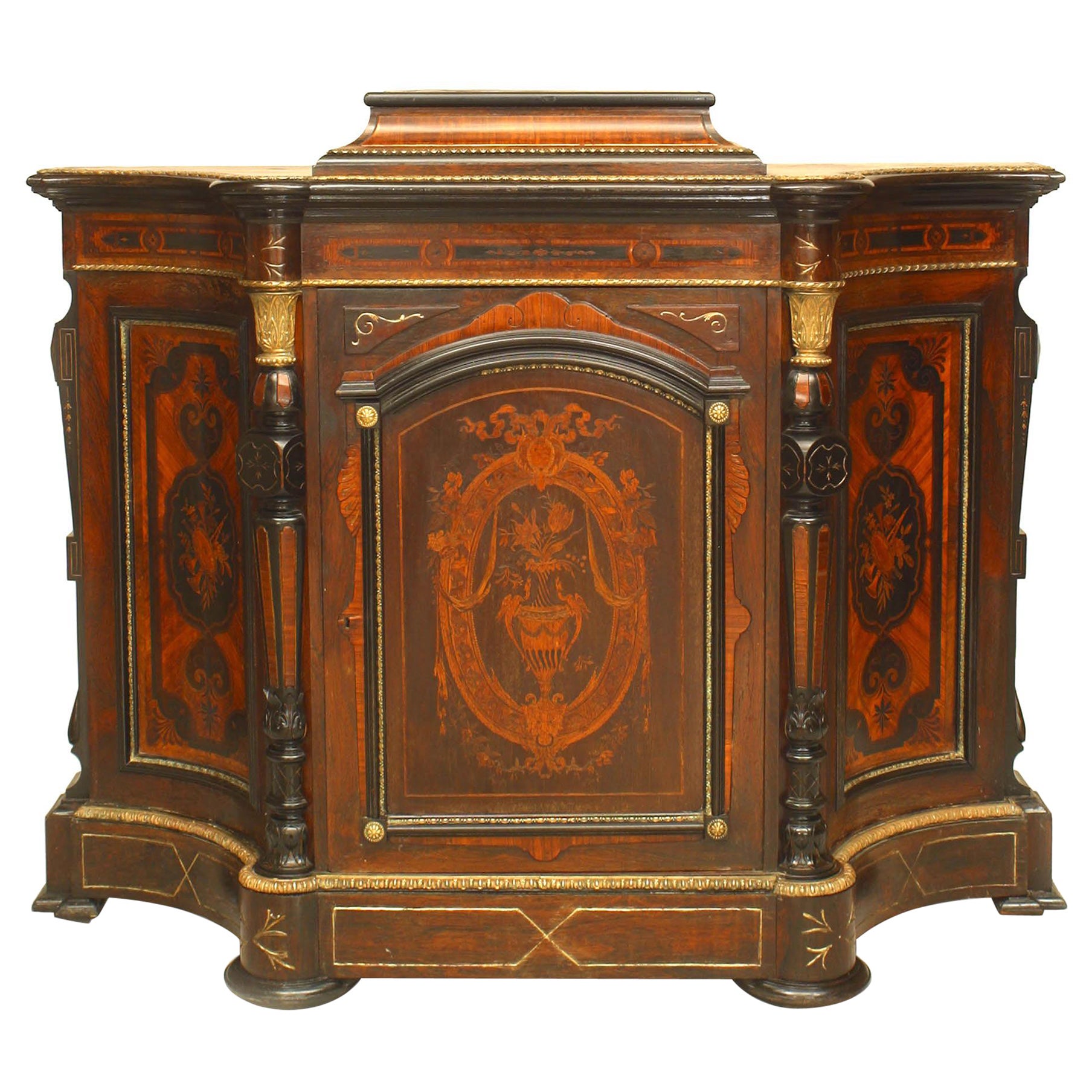 American Victorian Rosewood Credenza