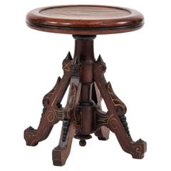 American Victorian Rosewood Swivel Stool