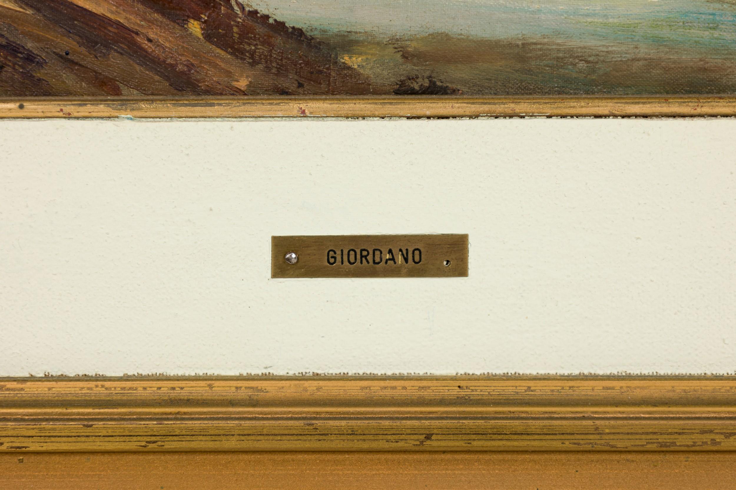 American Victorian Seascape Painting of Two Row Boats in a Lake In Good Condition For Sale In Queens, NY