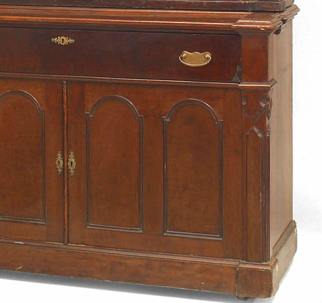 American Victorian Mahogany Secretaire Bookcase For Sale