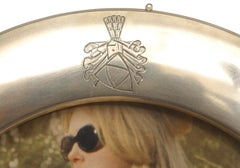 American Victorian Silver Oval Picture Frame