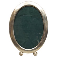 American Victorian Silver Oval Picture Frame
