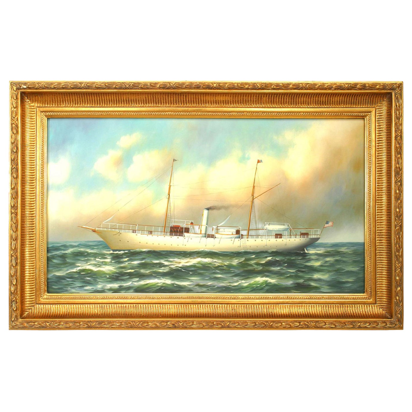 American Victorian Steamship Painting