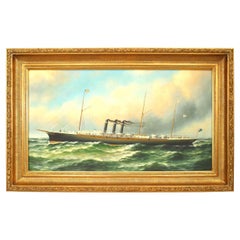 American Victorian Steamship Painting