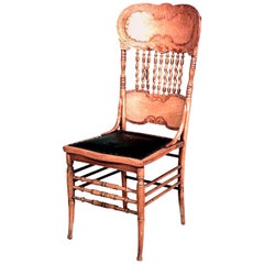 Set of 4 American Victorian Oak Side Chairs