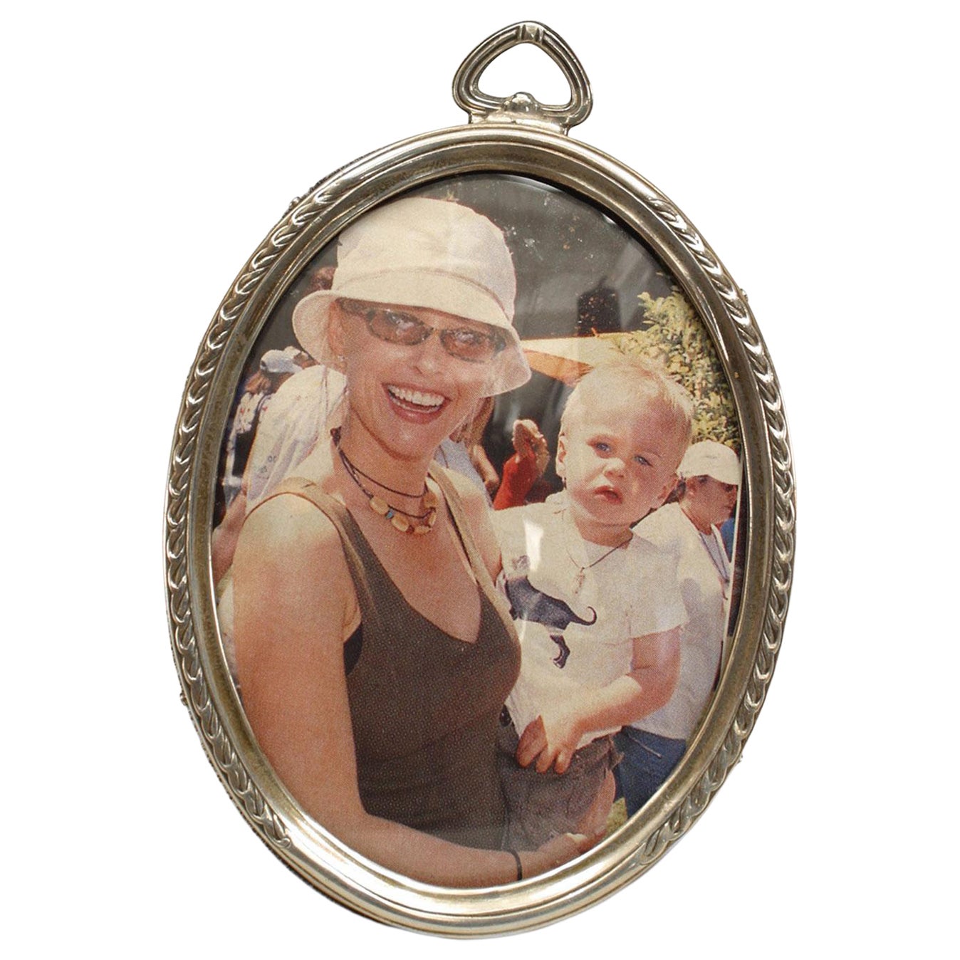 American Victorian Style Silver Oval Picture Frame