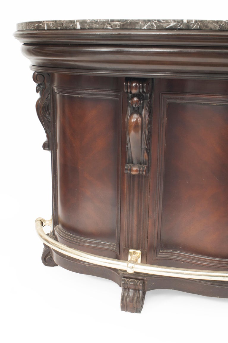 American Victorian Style Stained Wood Bar For Sale at 1stDibs