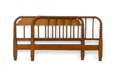 American Victorian Style Walnut Twin Bed