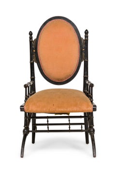 American Victorian Velvet Sessel