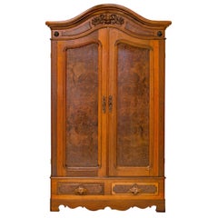 American Victorian Walnut Armoire