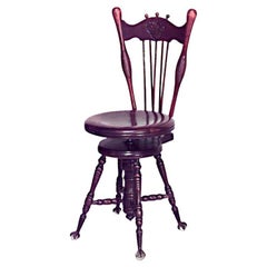 American Victorian Walnut Piano Swivel Chair American Victorian Walnut Piano Swivel Chair