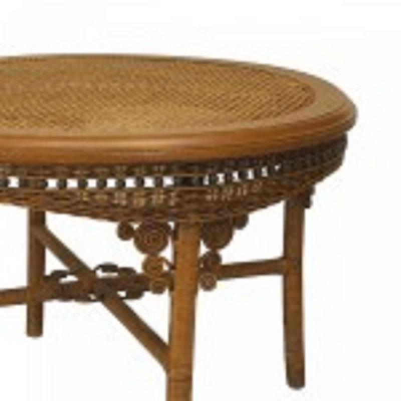 Mesa de comedor victoriana americana de mimbre siglo XIX en venta