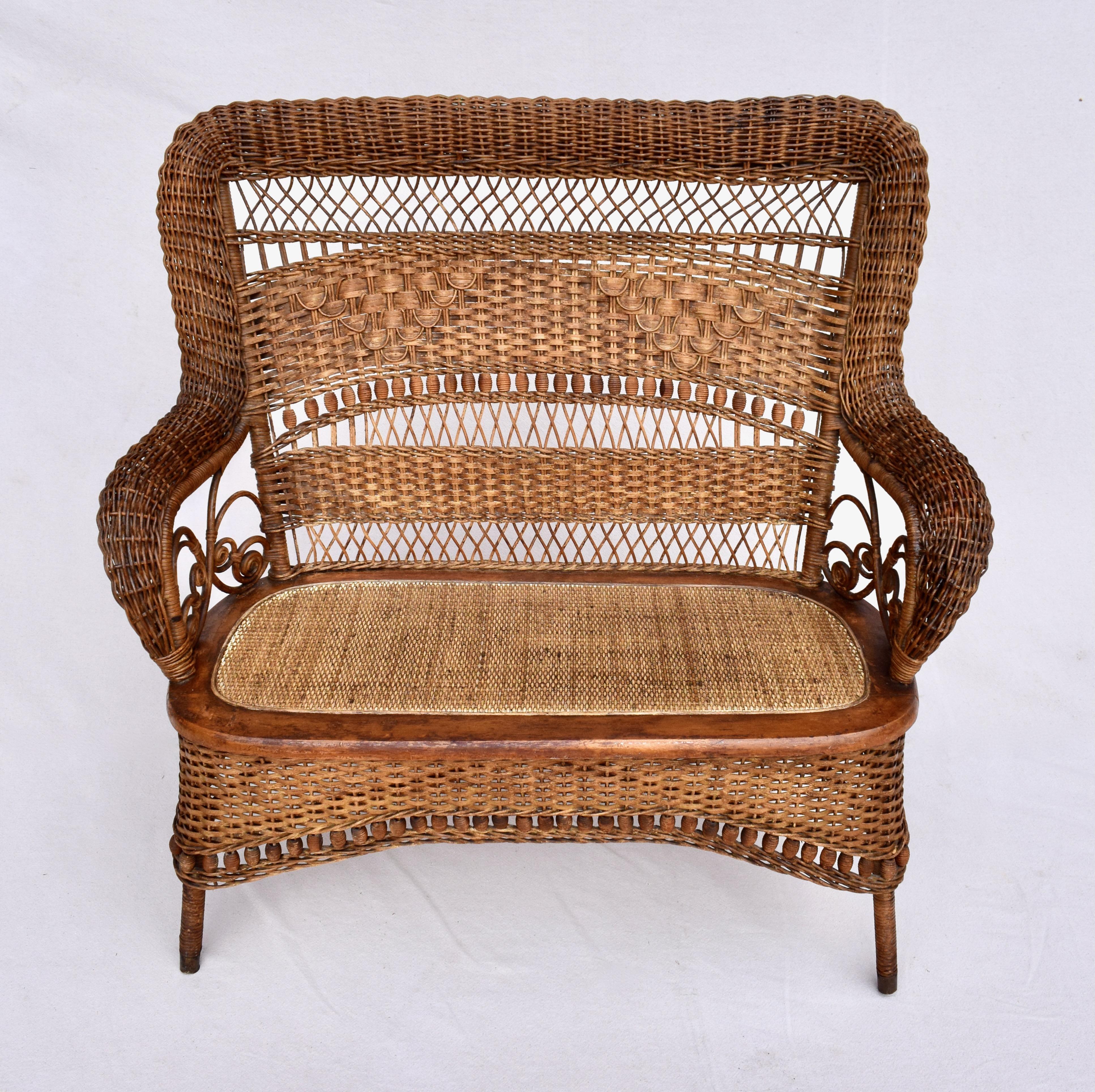 hampton bay wicker loveseat