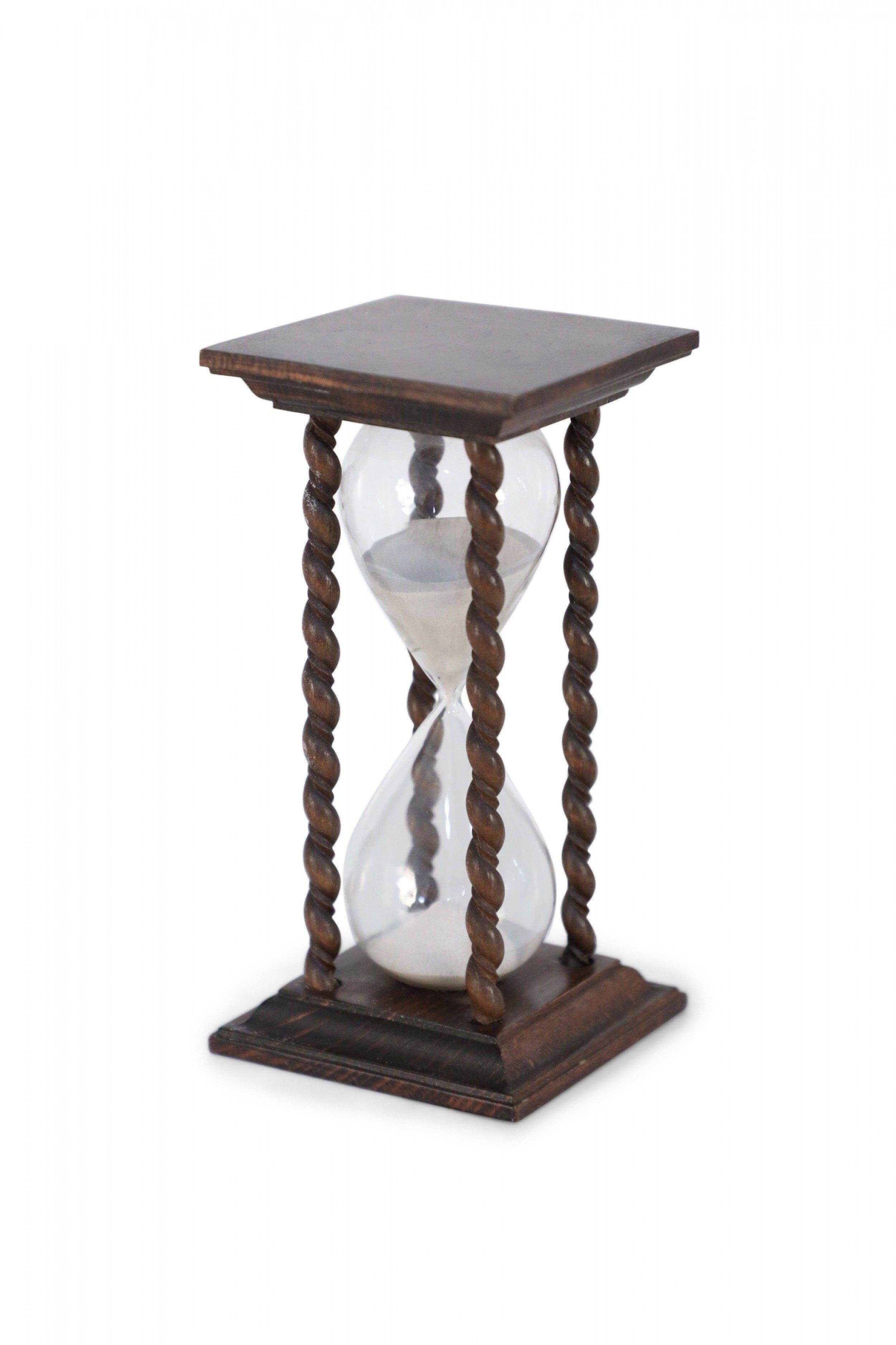 American Victorian Wooden Turned Column Hourglass 1