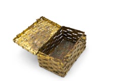American Victorian Woven Brass Box