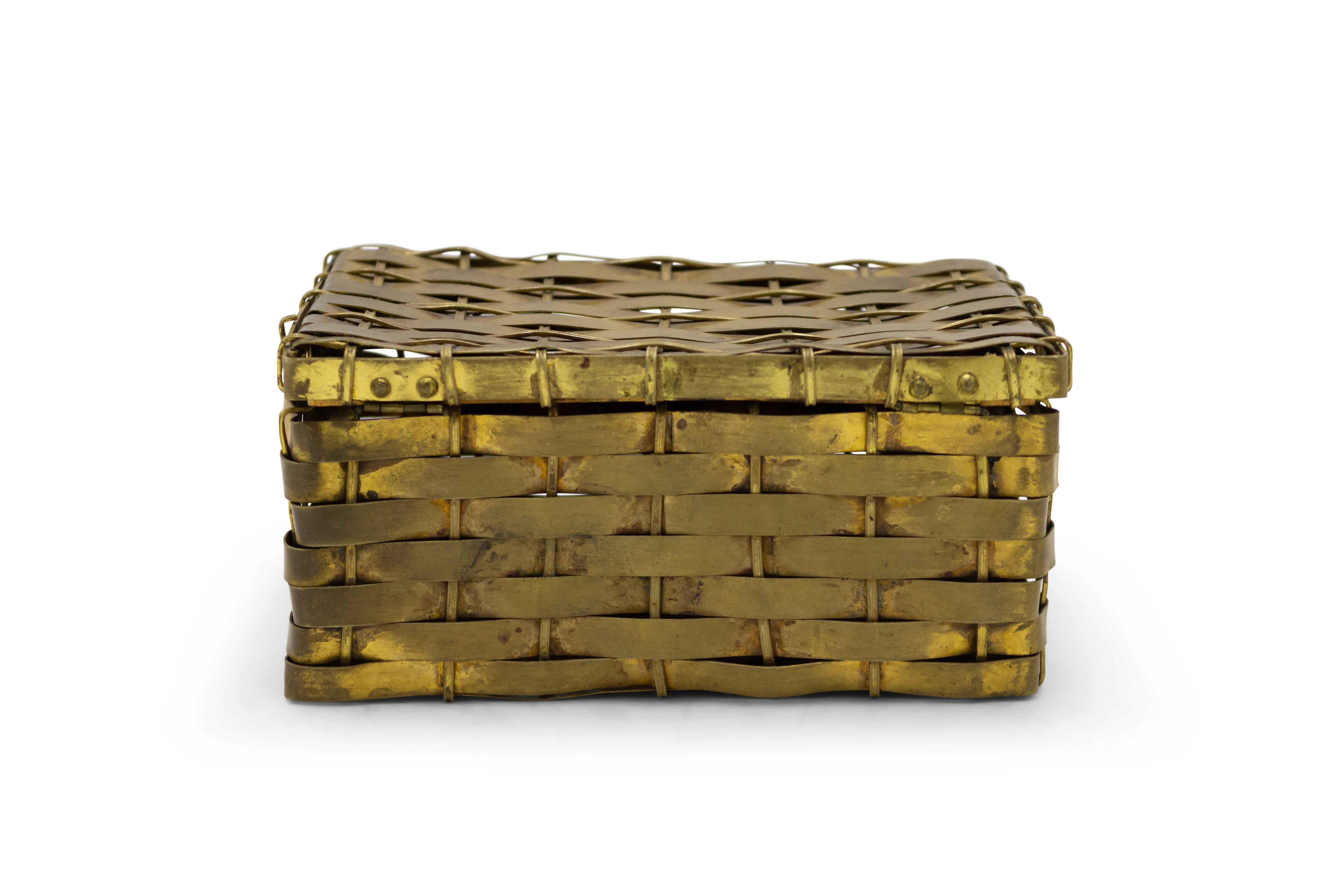 American Victorian Woven Brass Box 2