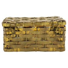 American Victorian Woven Brass Box