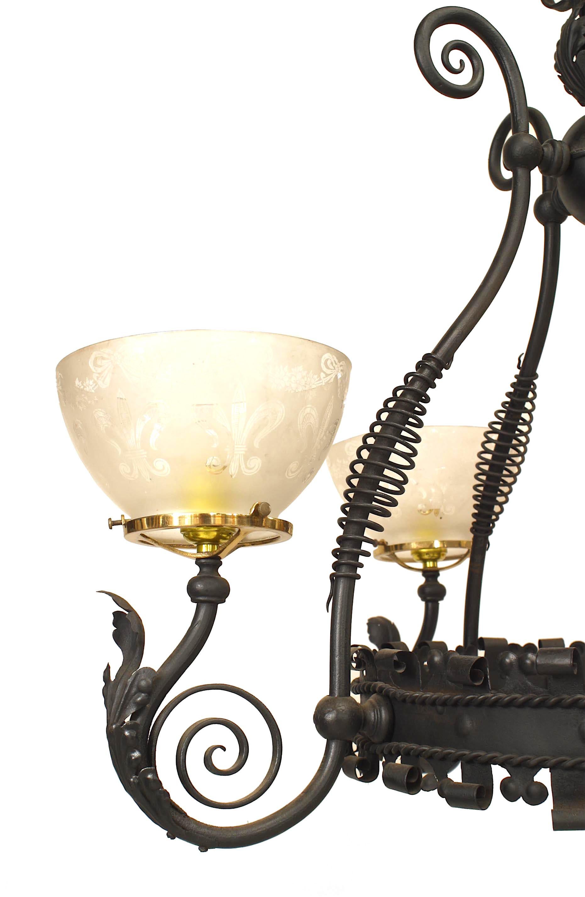 american style wrought iron chandelier