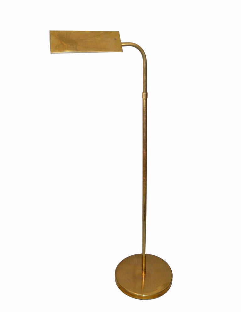 American Vintage Brass Floor Or Reading Lamp
