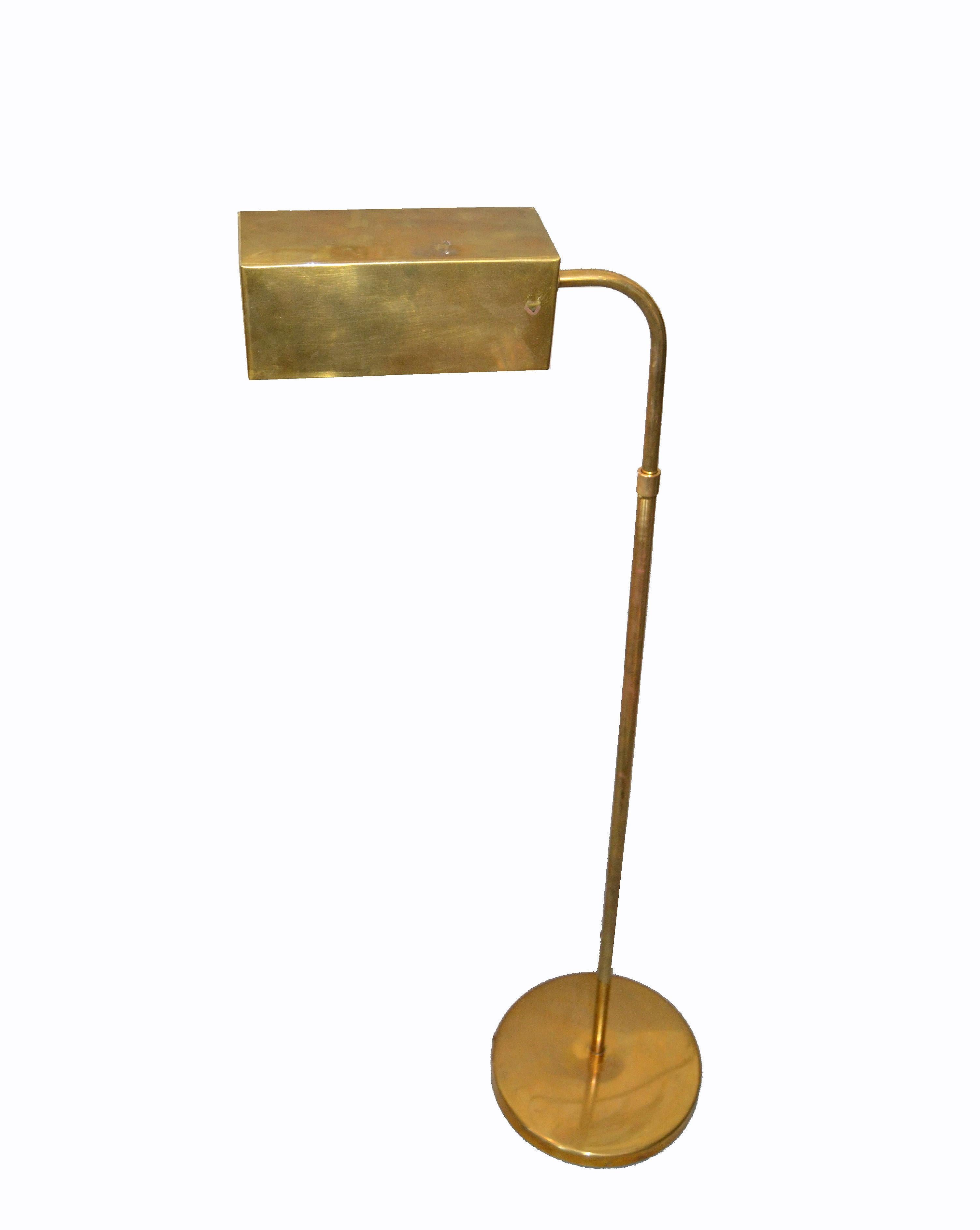 Late 20th Century American Vintage Brass Floor or Reading Lamp
