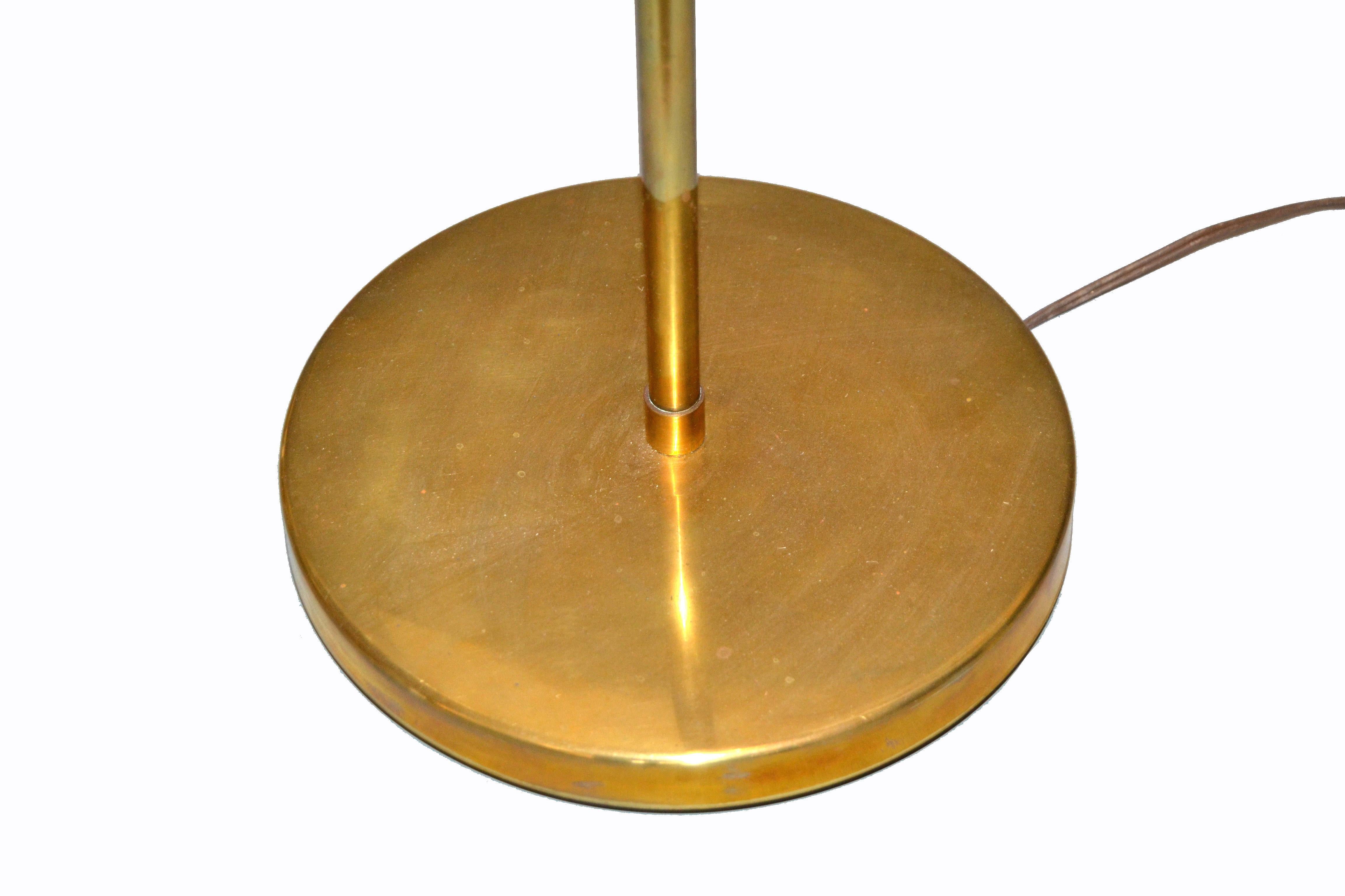 Metal American Vintage Brass Floor or Reading Lamp