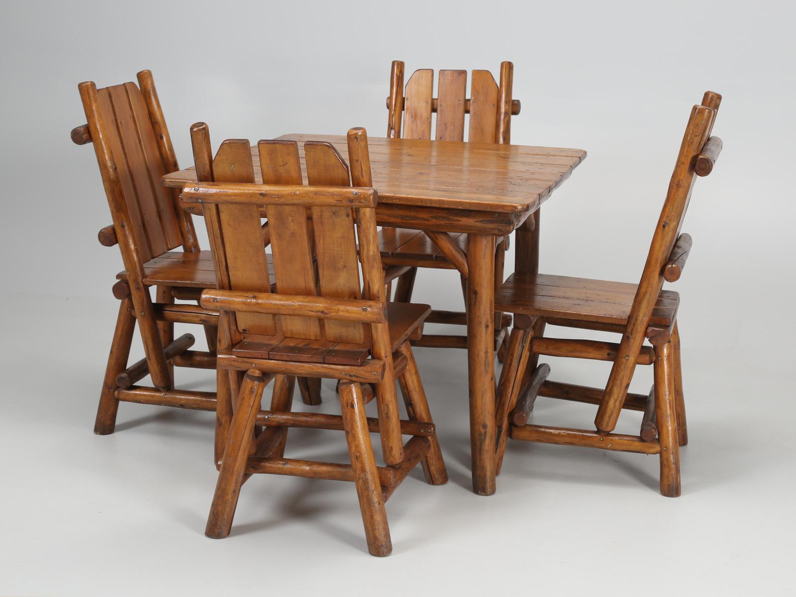 Not only is this Rustic American furniture great looking, but it also happens to be very comfortable without seat cushions. Typically, when we find old rustic mountain cabin furniture, it has been well used and is in need of immediate surgery, and