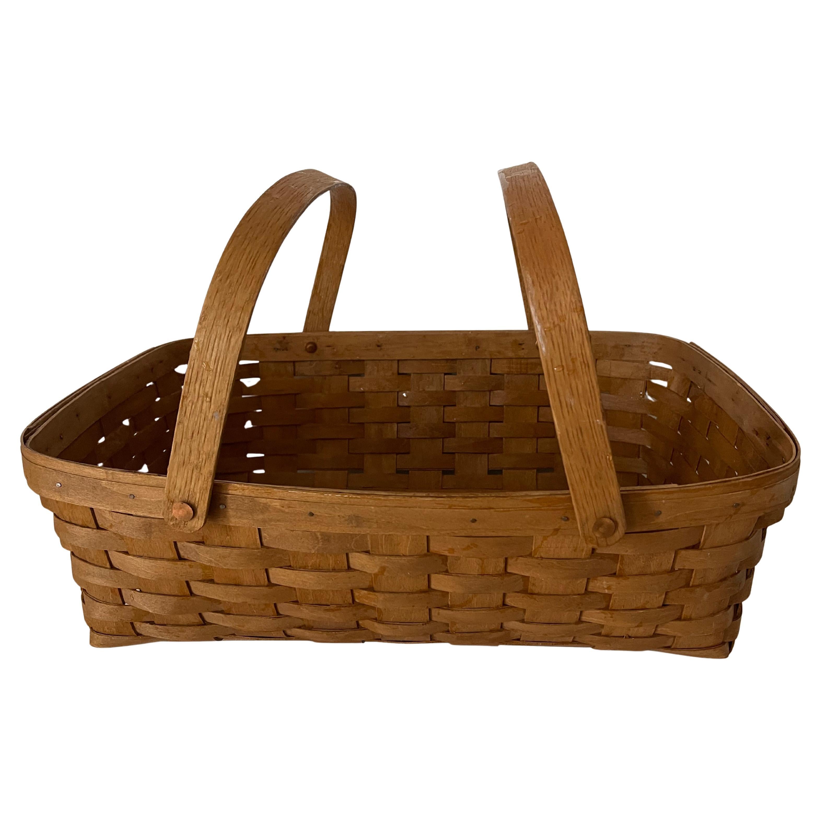 Panier vintage américain fait main Ohio