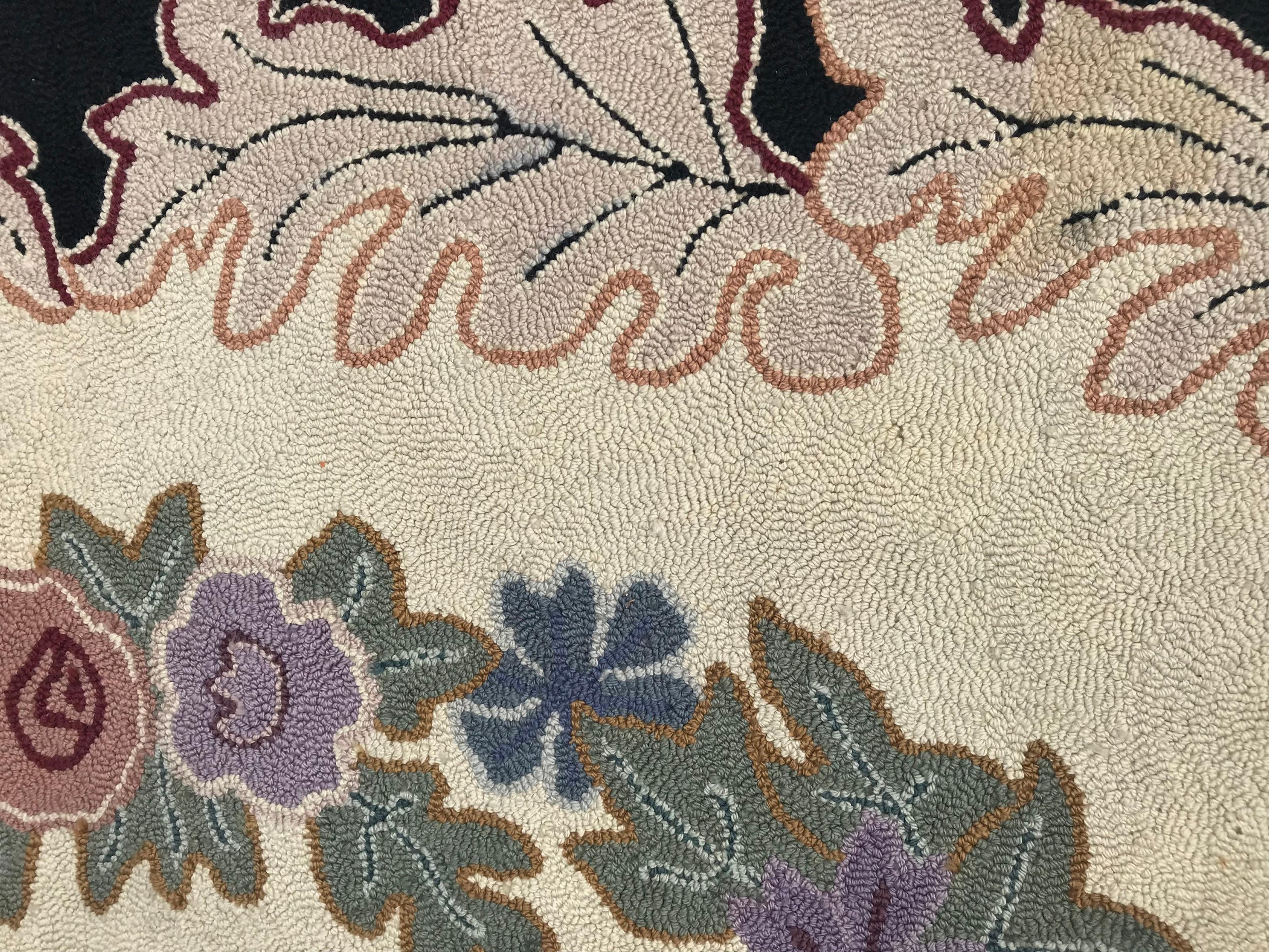 Alfombra de gancho ovalada American Vintage de Bobyrug Norteamericano en venta