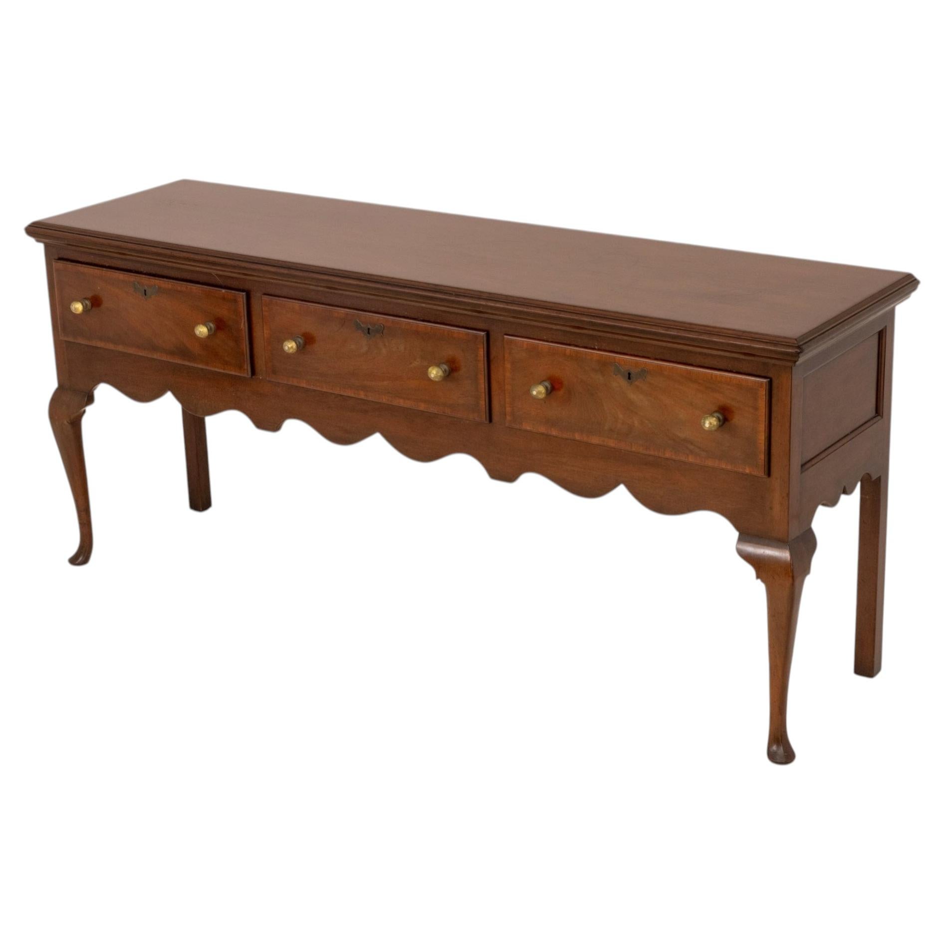 American Vintage Queen Anne Style Walnut Sideboard