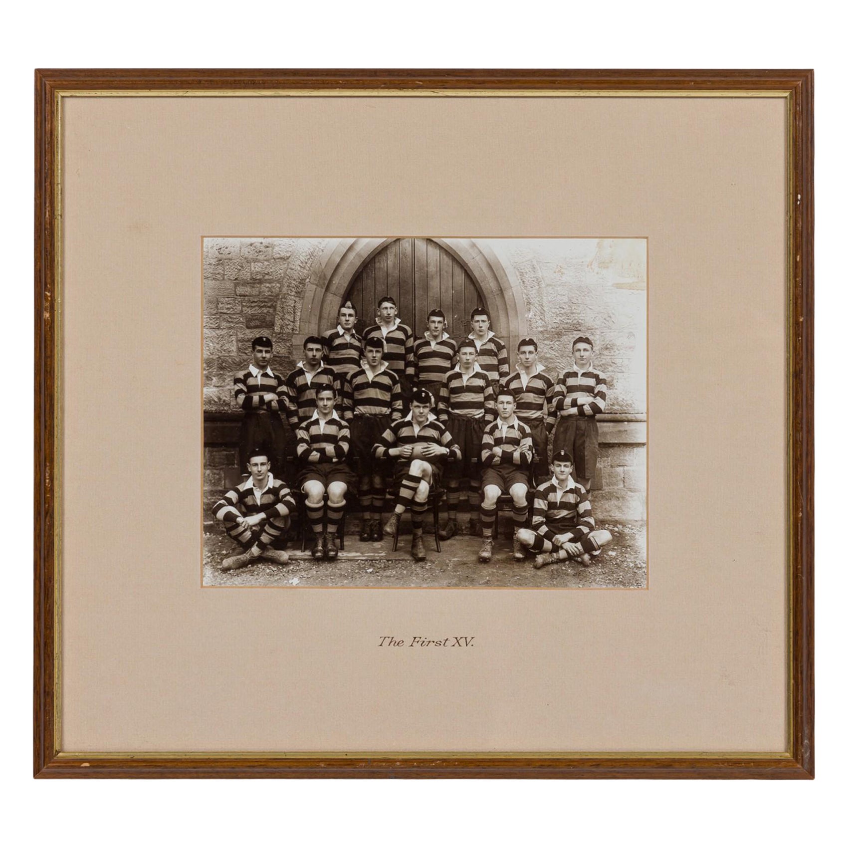 American Vintage Rugby Team Photograph, "The First XV"