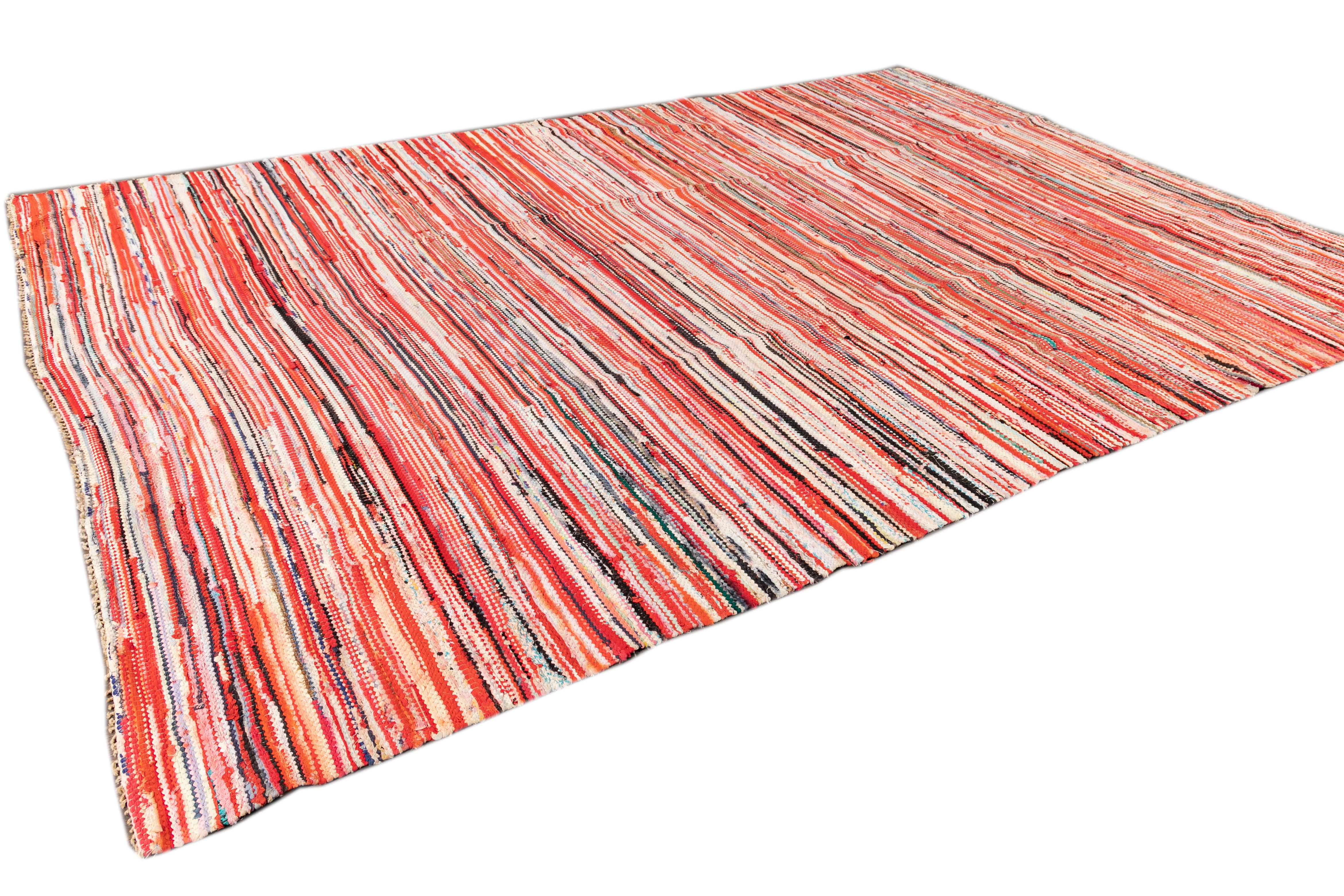 American Vintage Striped Rag Rug 2