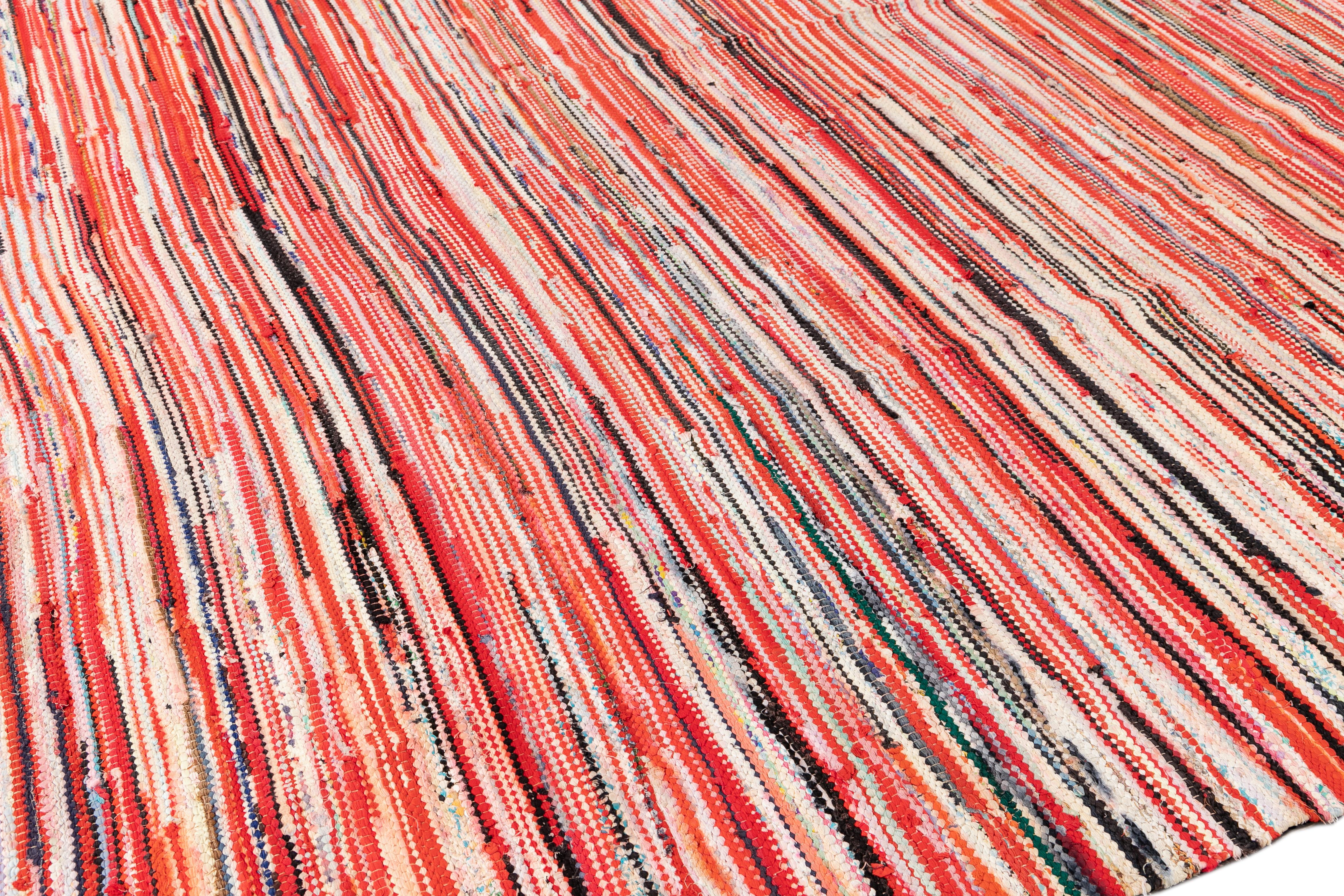 American Vintage Striped Rag Rug 3